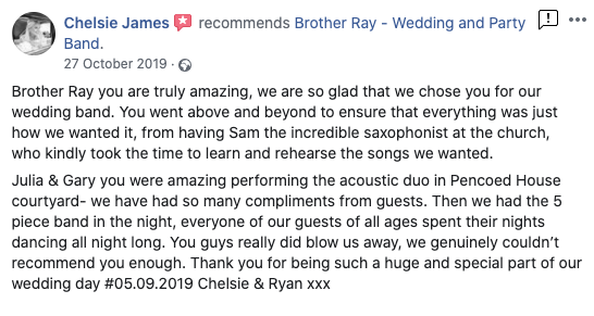 review, wedding, band, cardiff